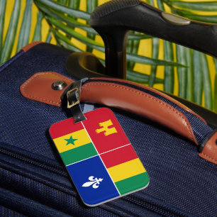 Louisiana Creole flag Luggage Tag
