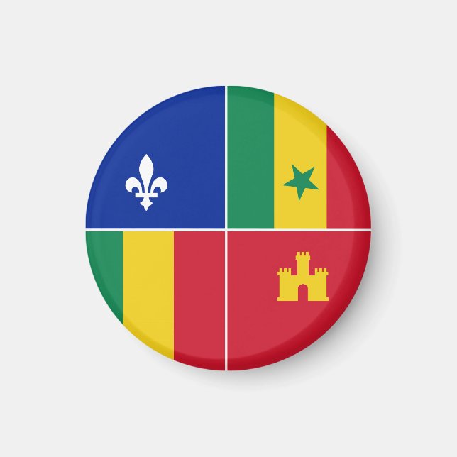 Louisiana Creole flag Magnet (Front)