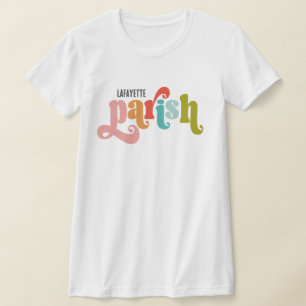 Louisiana Customisable Parish Retro Style T-Shirt
