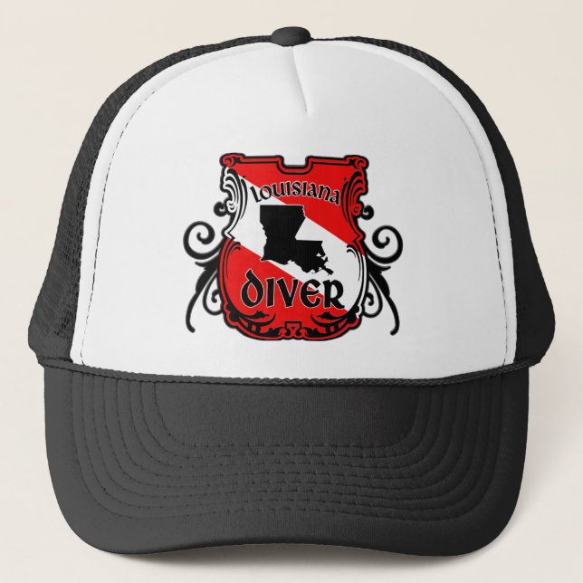 Louisiana Diver Trucker Hat (Front)