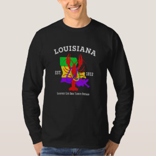 Louisiana Est 1812 Crawfish New Orleans Mardi Gras T-Shirt