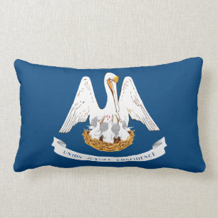 Louisiana flag, American state flag Throw Pillow