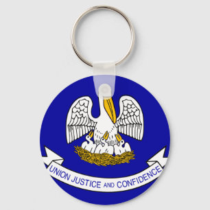 Louisiana Flag Key Ring