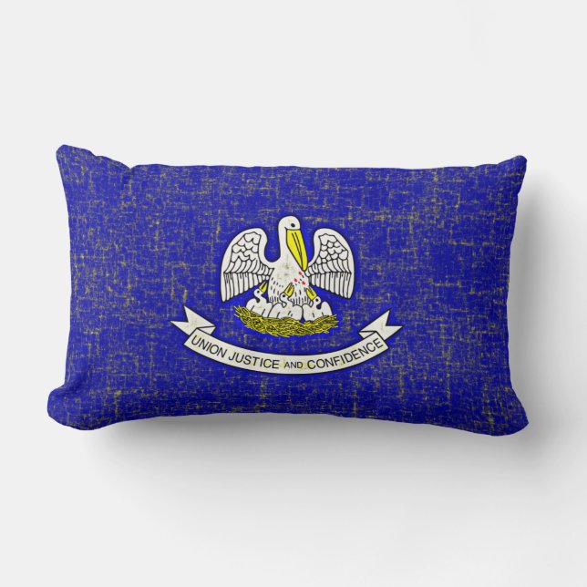LOUISIANA FLAG LUMBAR CUSHION (Front)