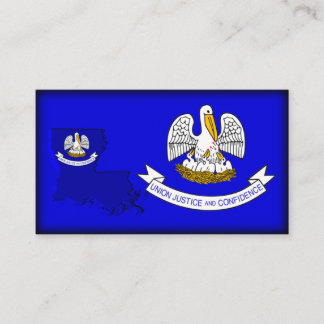 Louisiana Flag-Map Business Card