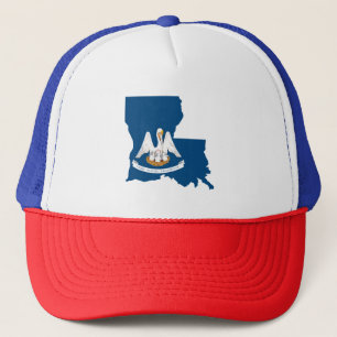 Louisiana Flag Map Trucker Hat
