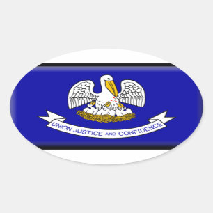 Louisiana Flag Oval Sticker