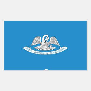LOUISIANA Flag - Rectangular Sticker