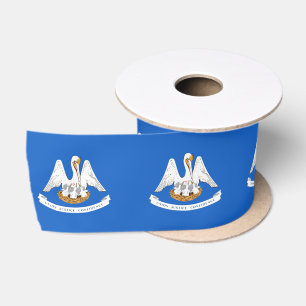 Louisiana flag satin ribbon
