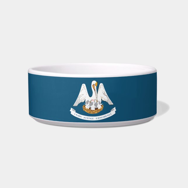 Louisiana flag-seal bowl (Front)
