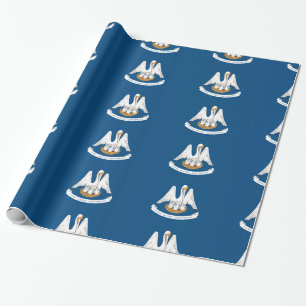 Louisiana flag wrapping paper