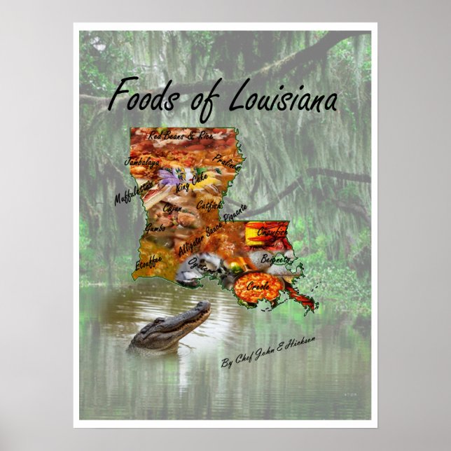 Louisiana Foods Poster (Front)