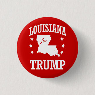 LOUISIANA FOR TRUMP 3 CM ROUND BADGE