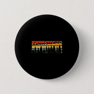 Louisiana Forest Sunset Trees Cabin Theme Souvenir 6 Cm Round Badge