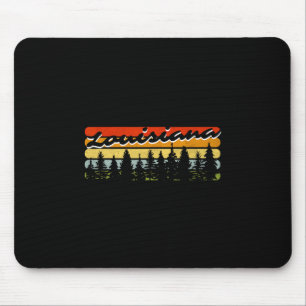 Louisiana Forest Sunset Trees Cabin Theme Souvenir Mouse Pad