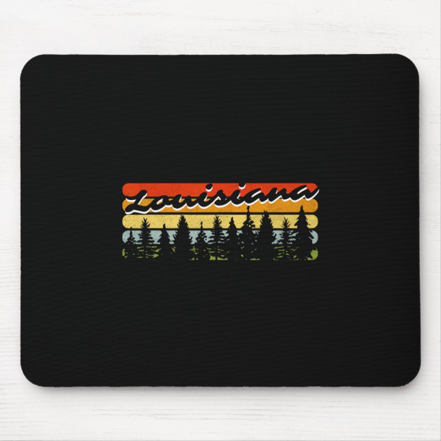 Louisiana Forest Sunset Trees Cabin Theme Souvenir Mouse Pad (Front)