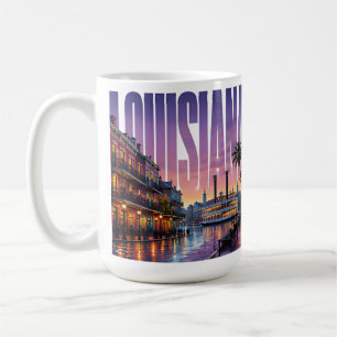 Louisiana French Quarter Colourful Southern Nights Coffee Mug