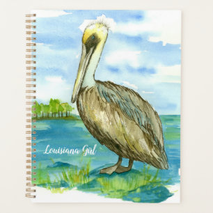 Louisiana Girl Eastern Brown Pelican Bird Planner