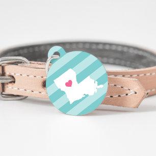 Louisiana Heart Pet Tag