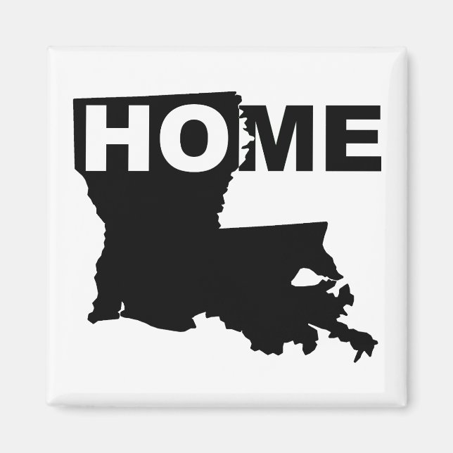 Louisiana Home Away From State Fridge Magnet (Front)