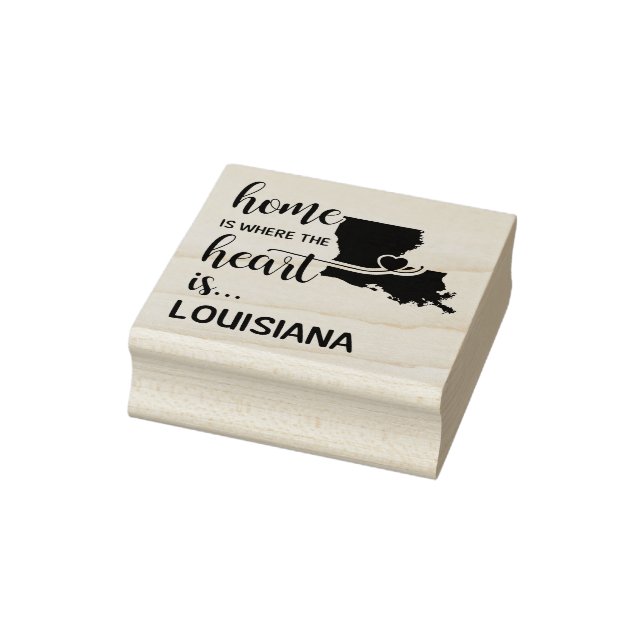 Louisiana home is where the heart is rubber stamp (Stamp)