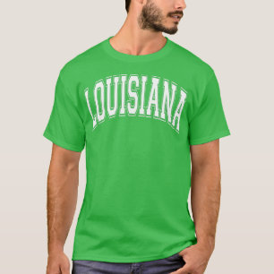 Louisiana LA Varsity Style White Font T-Shirt