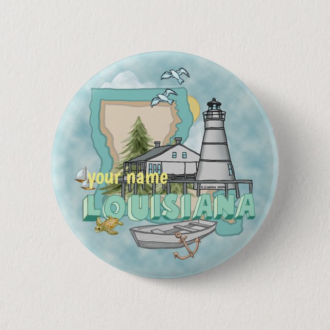 Louisiana Lighthouse  pin button (Front)