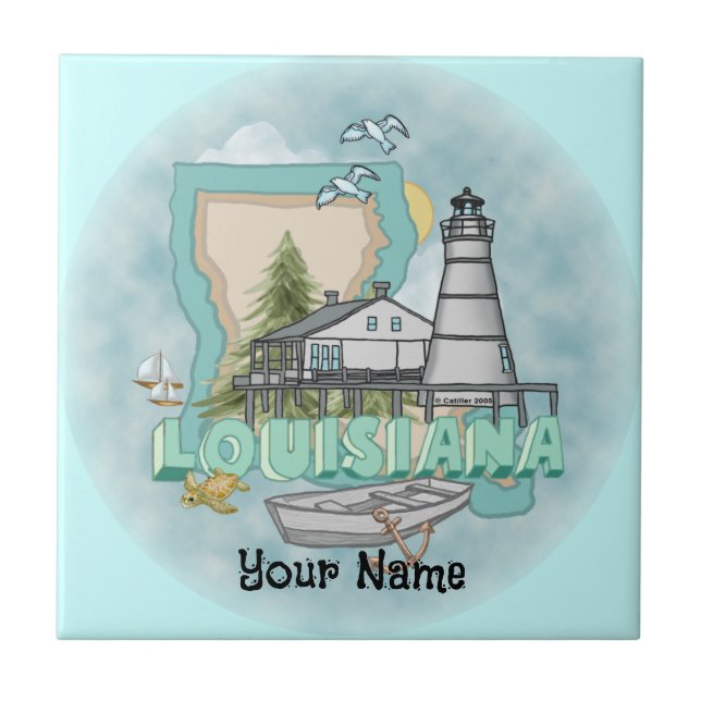 Louisiana Lighthouse Tile (Front)