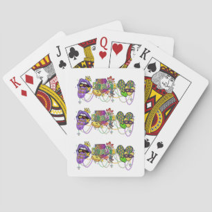 Louisiana Mardi Gras Celebration Purple and Gold Playing Cards