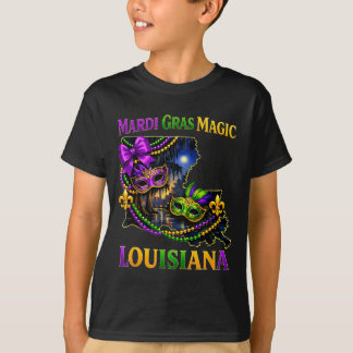 Louisiana Mardi Gras Magic Beads Design T-Shirt