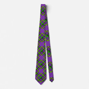 Louisiana Mardi Gras Patterned Neck Tie