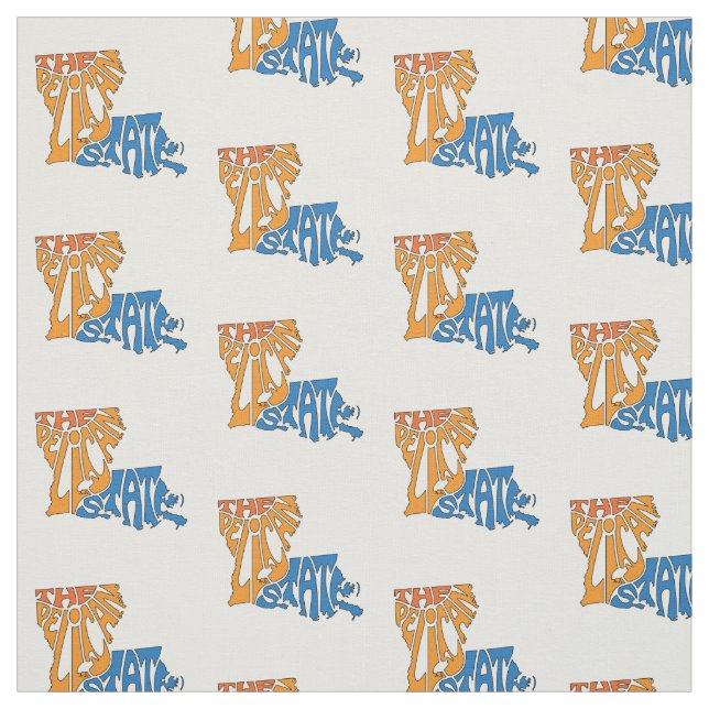 Louisiana Nickname Word Art Pattern Fabric (Swatch)