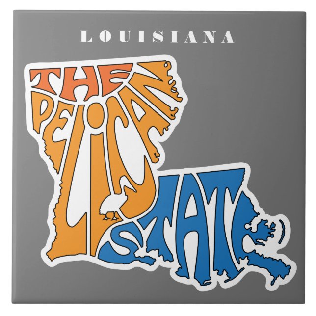 Louisiana Nickname Word Art Tile (Front)