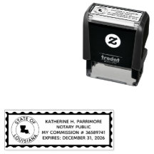 Louisiana Notary Public Self Inking Rubber Stamp