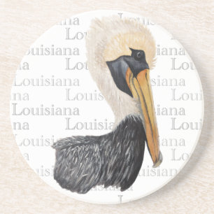 Louisiana Pelican Sandstone Coaster