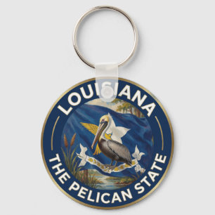 🐦 Louisiana Pelican State Bird Travel Key Ring