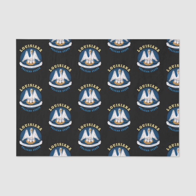 LOUISIANA PELICAN STATE FLAG TISSUE PAPER (Front)