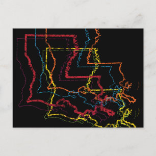 louisiana pride blur postcard
