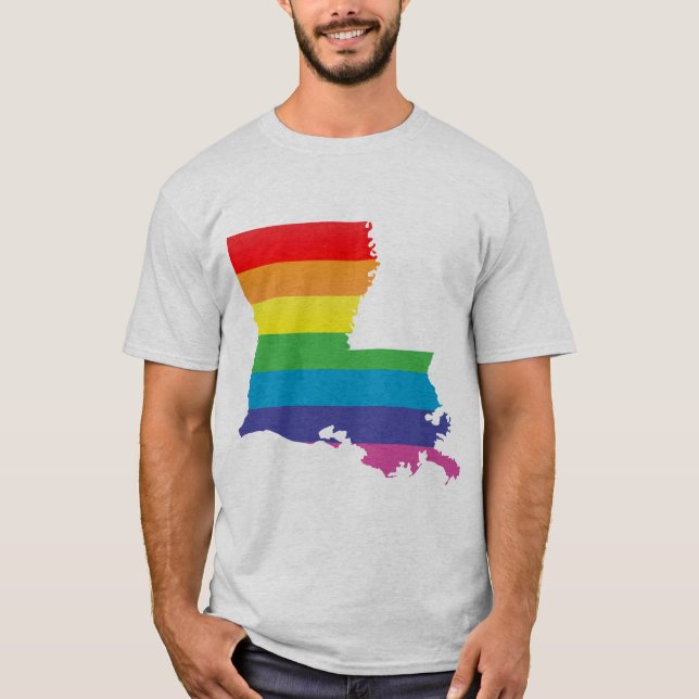 louisiana pride. striped. T-Shirt (Front)