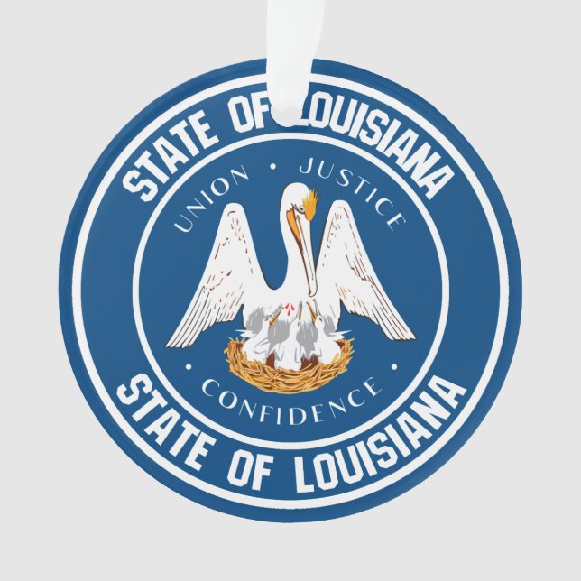 Louisiana Round Emblem Ornament (Front)