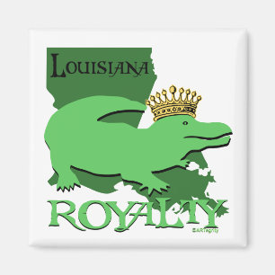 Louisiana Royalty (green gator) Magnet