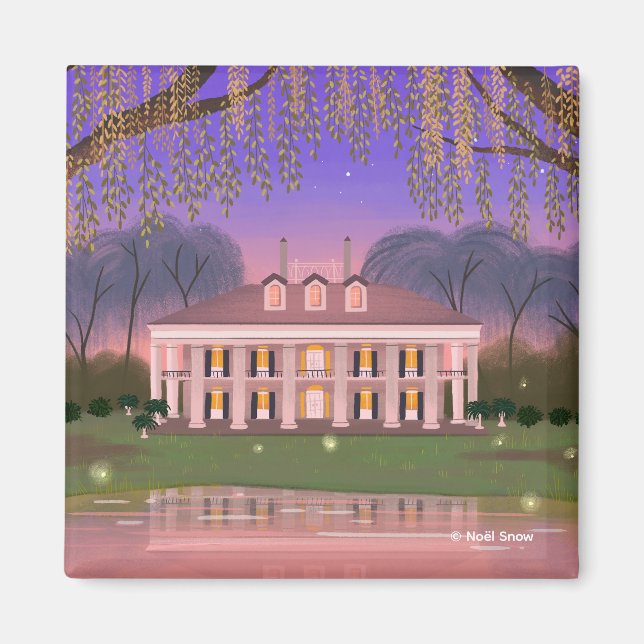 Louisiana Southern Mansion Magnet (Front)