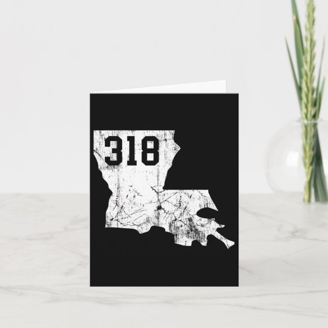 Louisiana State Area Code 318 Tee New Orleans Mard Card (Front)