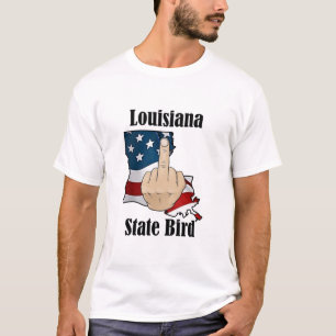 Louisiana state bird t-shirt middle finger flag
