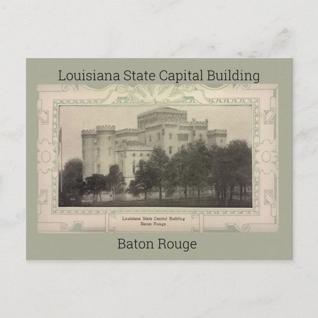 Louisiana State Capital Building Postcard (1908) (Front)