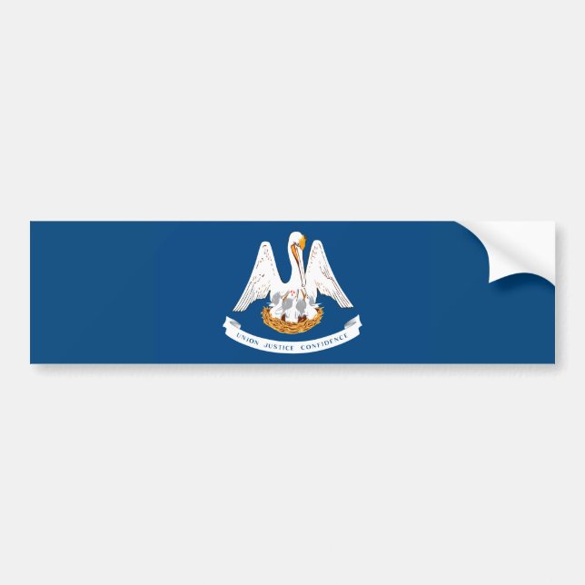 Louisiana State Flag Design Bumper Sticker (Front)