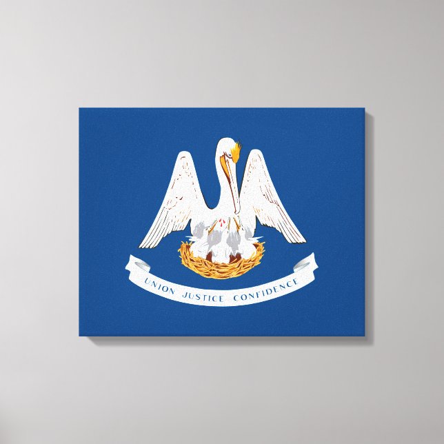 Louisiana State Flag Design Canvas Print (Front)