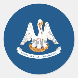 Louisiana State Flag Design Classic Round Sticker