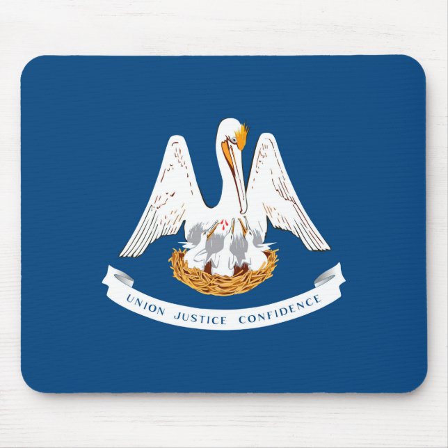 Louisiana State Flag Design Mouse Pad (Front)