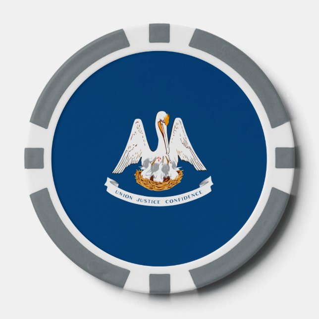 Louisiana State Flag Design Poker Chips (Front)